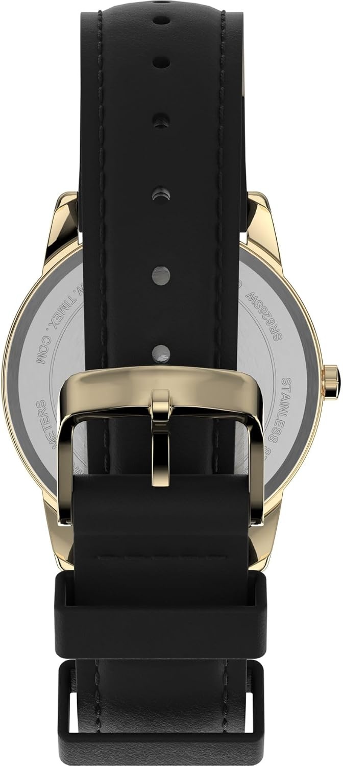 image:imageTimex Mens Easy Reader WatchBlackGoldToneWhite35mm