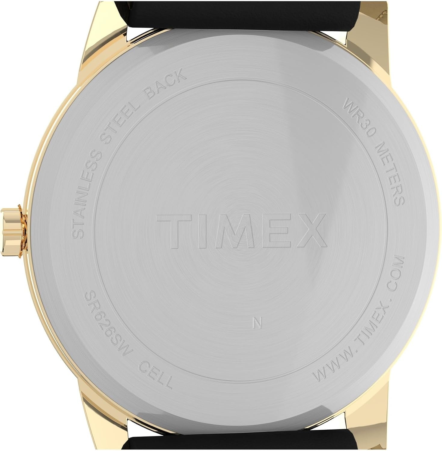 image:imageTimex Mens Easy Reader WatchBlackGoldToneWhite35mm