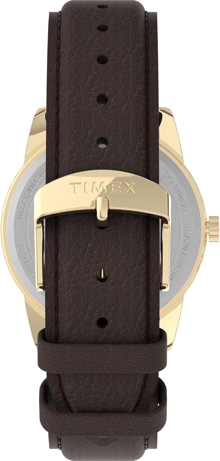image:imageTimex Mens Easy Reader WatchBrownGoldToneCream38mm