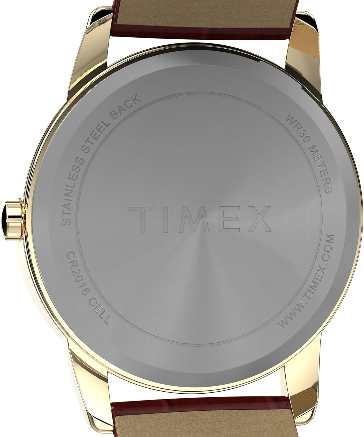 image:imageTimex Mens Easy Reader WatchBrownGoldToneWhite