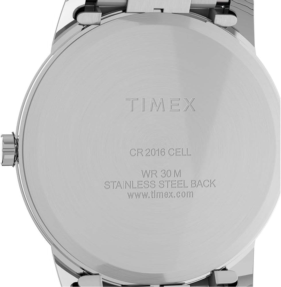 image:imageTimex Mens Easy Reader WatchStainless SteelSilverToneWhiteA35mm