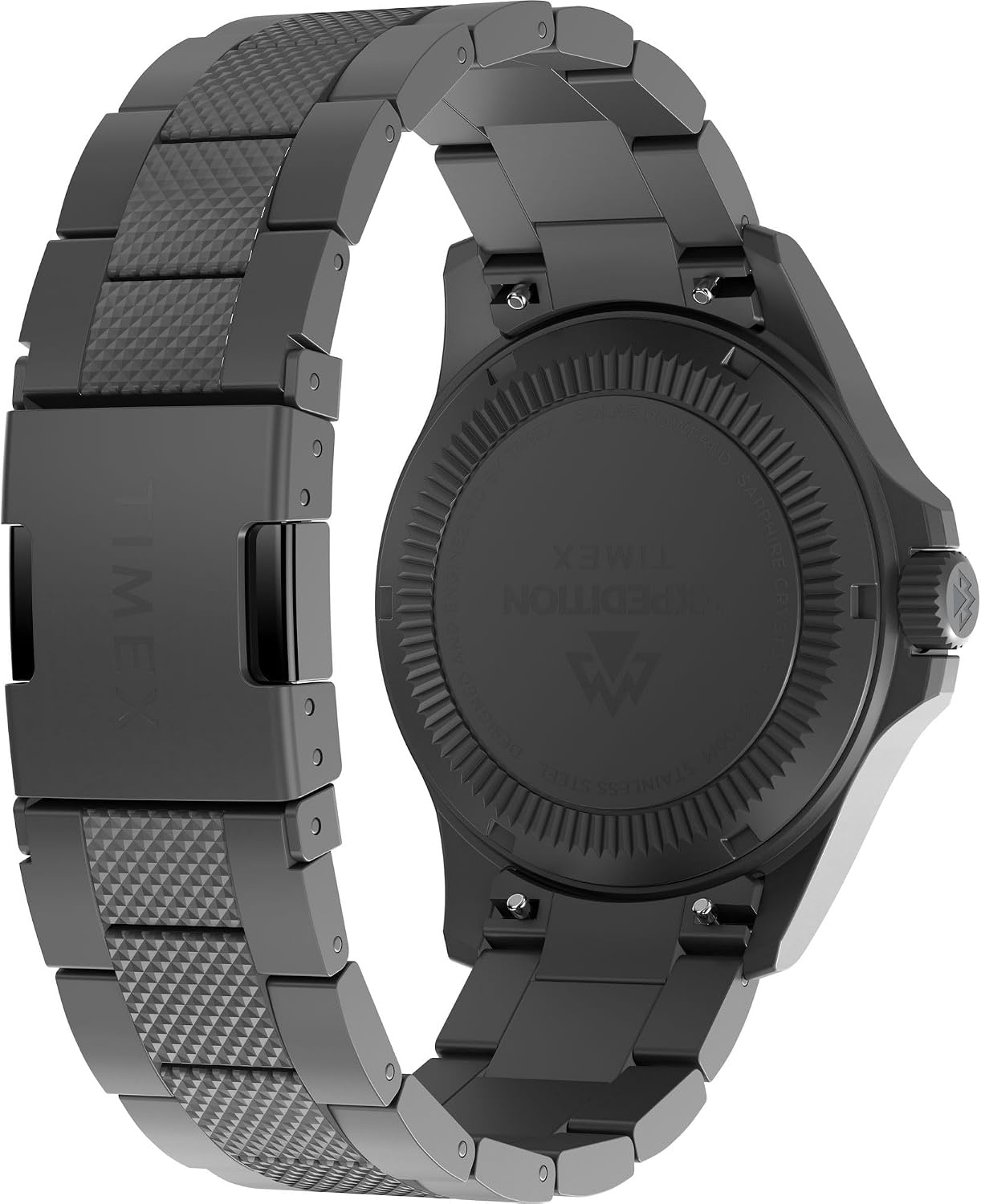 image:imageTimex Mens Expedition Field Solar 41mm Watch Gunmetal Bracelet Green Dial Gunmetal Case