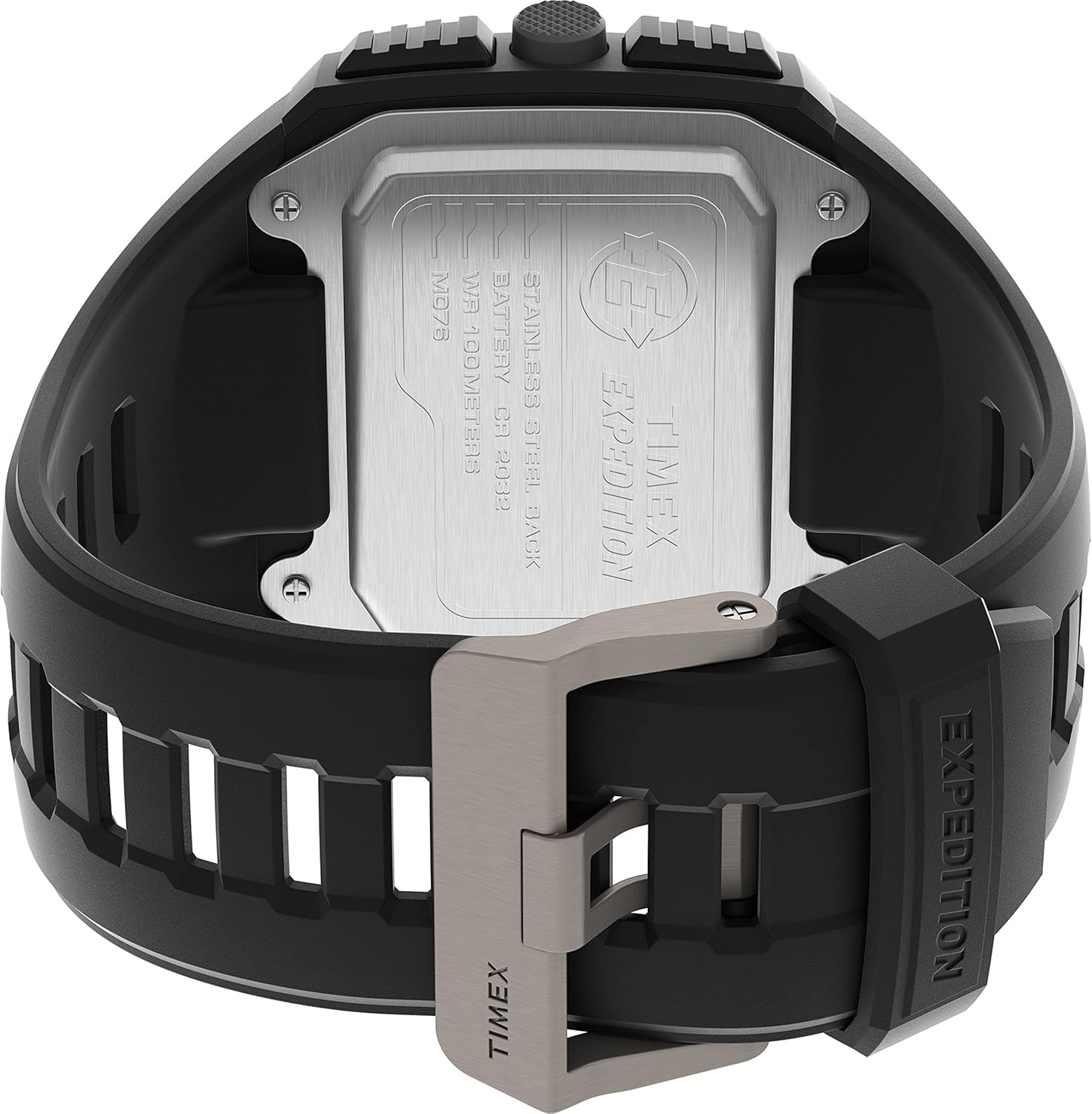 image:imageTimex Mens Expedition Grid Shock Quartz Resin StrapBlackGrayNegative