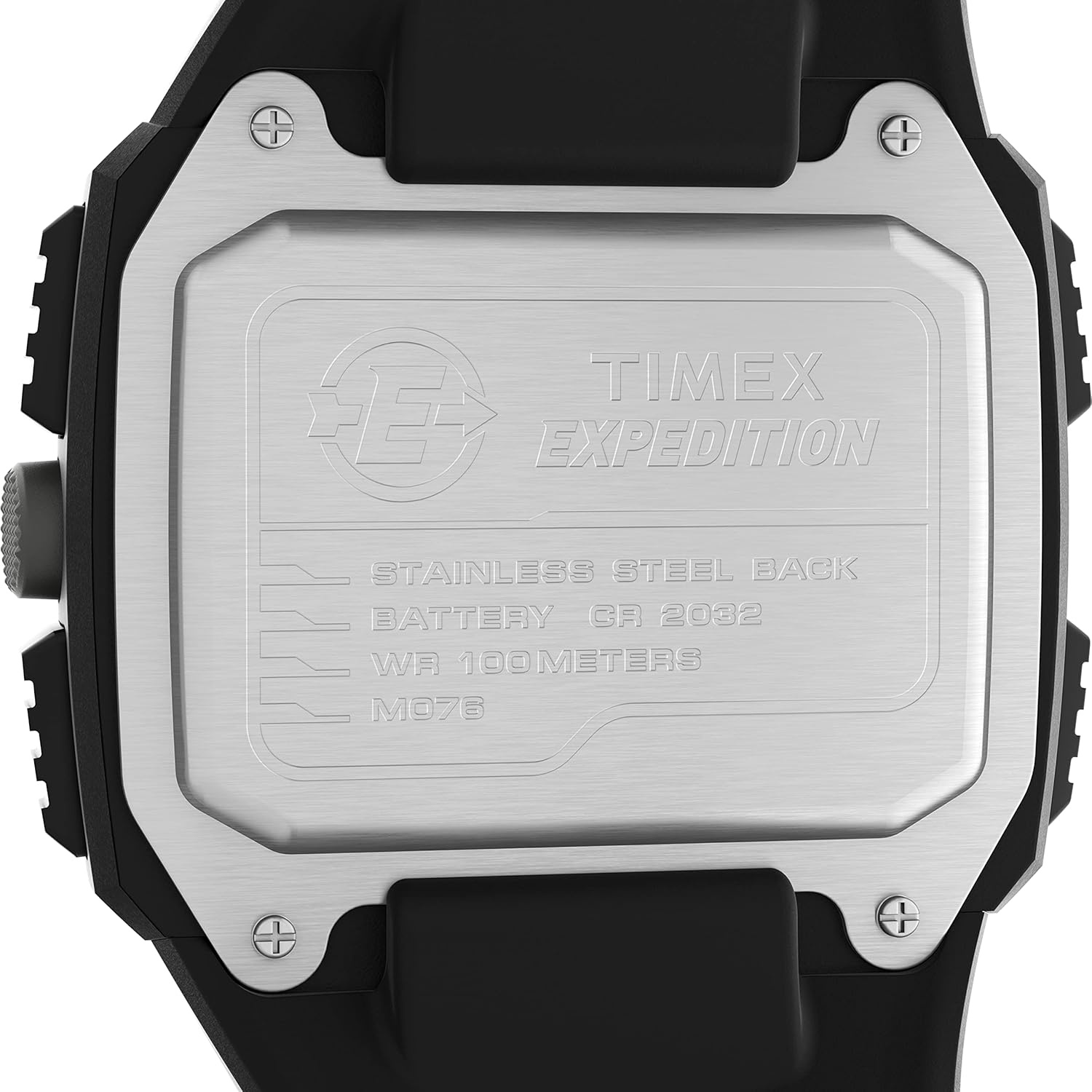 image:imageTimex Mens Expedition Grid Shock Quartz Resin StrapBlackGrayNegative