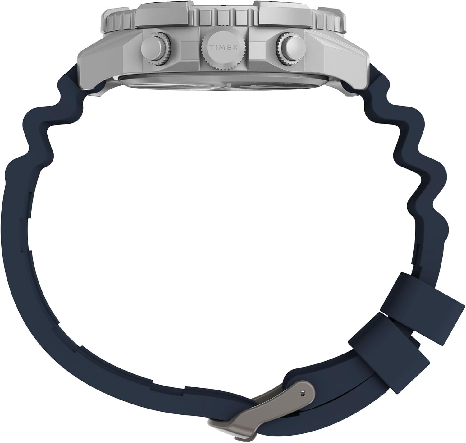 image:imageTimex Mens Expedition North Ridge 42mm Watch Black Strap Green Dial SilverTone CaseBlueIP SteelBlue