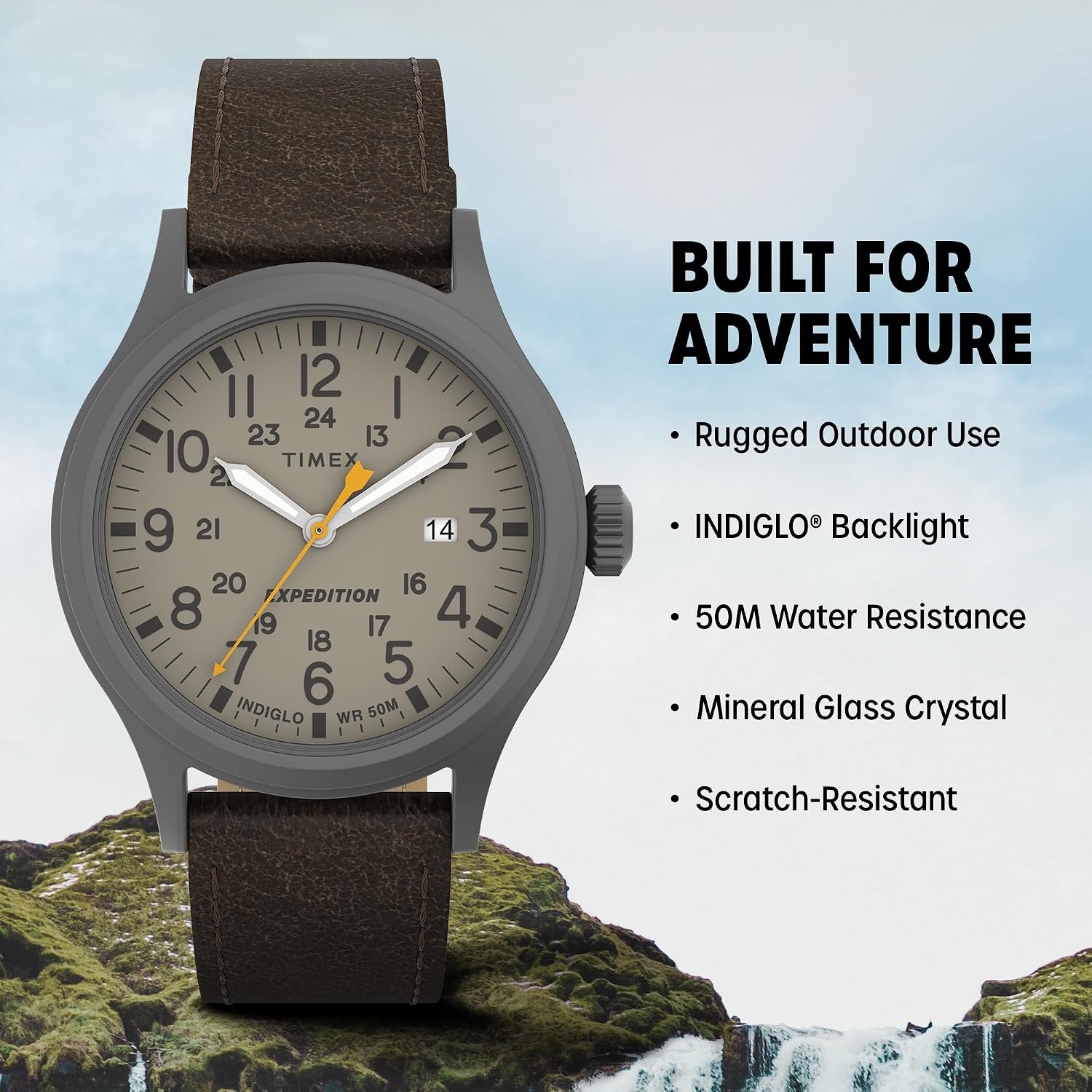 image:imageTimex Mens Expedition Scout 40mm WatchBrownTanGunmetal