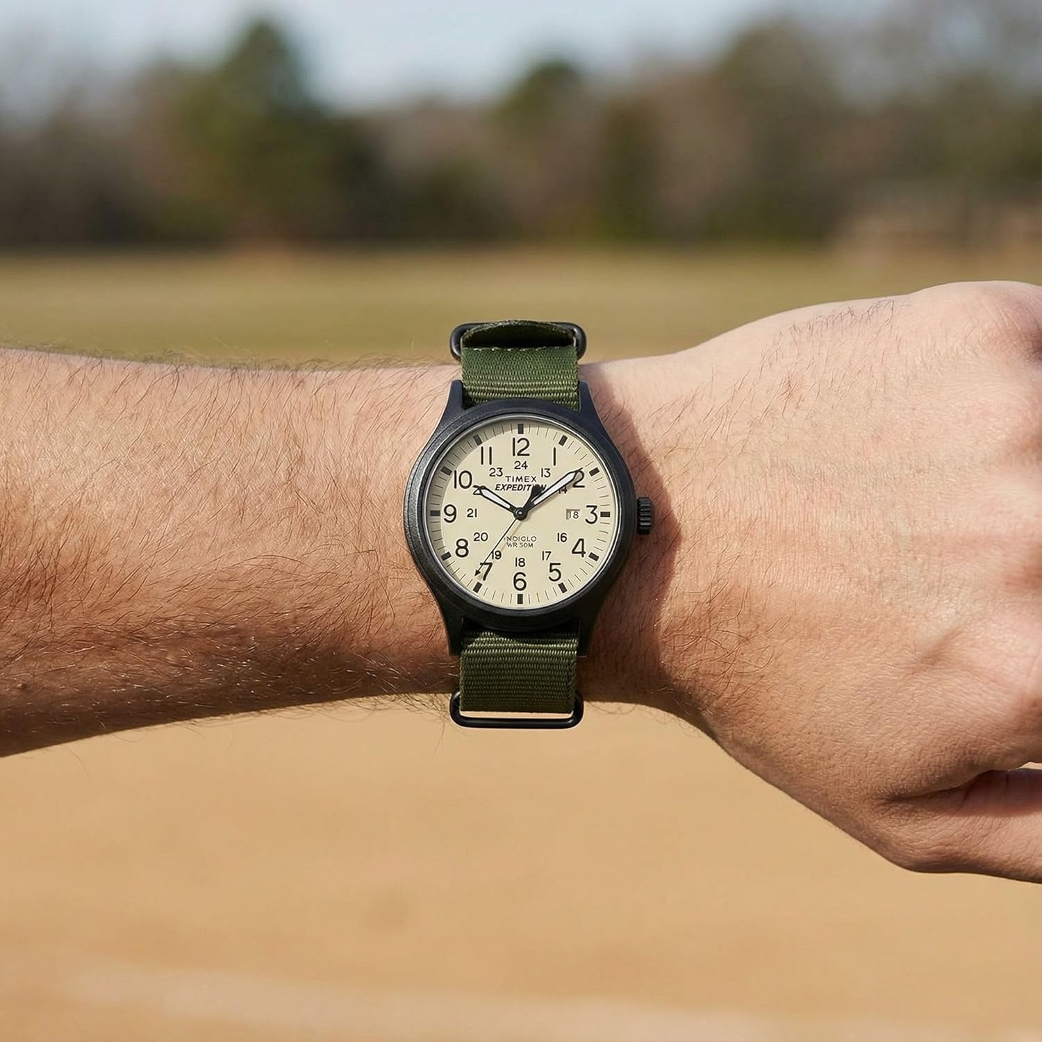 image:imageTimex Mens Expedition Scout 40mm WatchGreenNaturalBlack