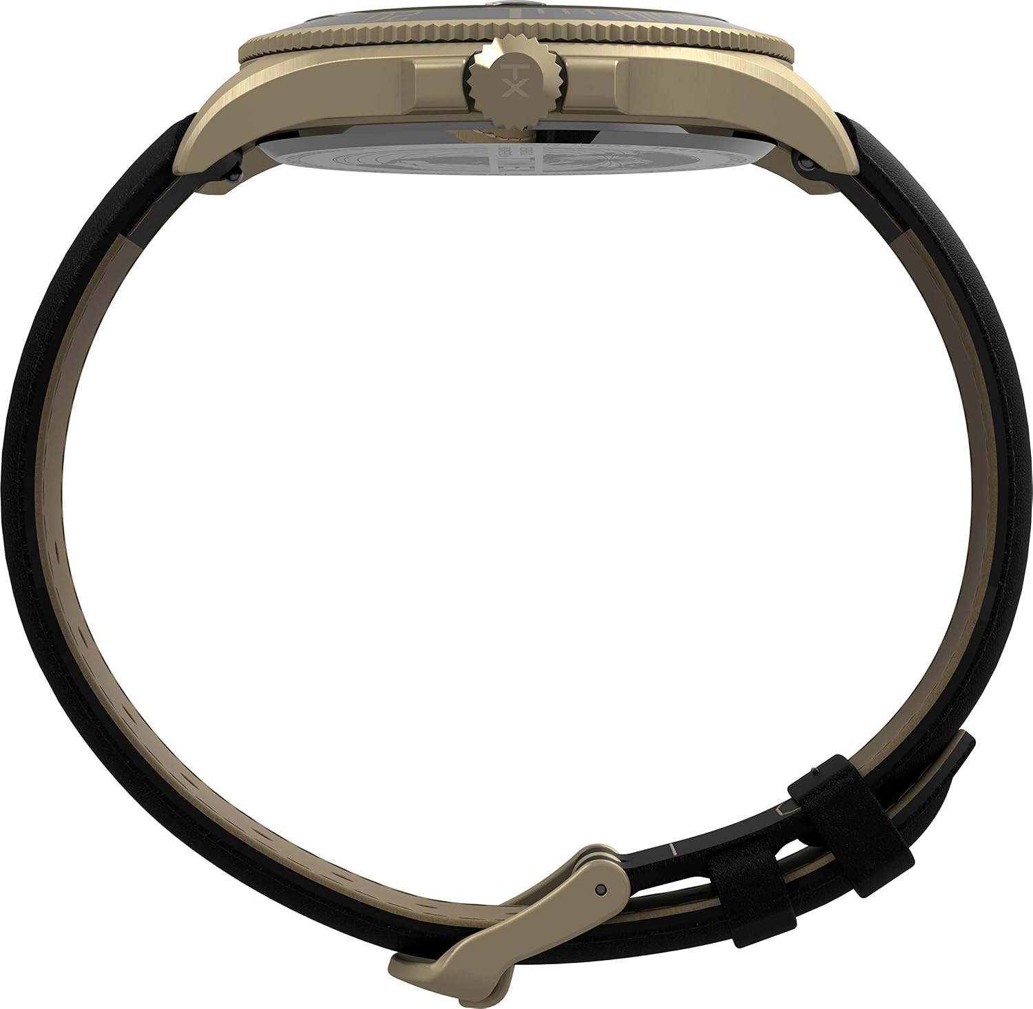 image:imageTimex Mens Harborside Coast 43mm Watch with SilverTone Case amp Stainless Steel BraceletBlackBlackGoldTone