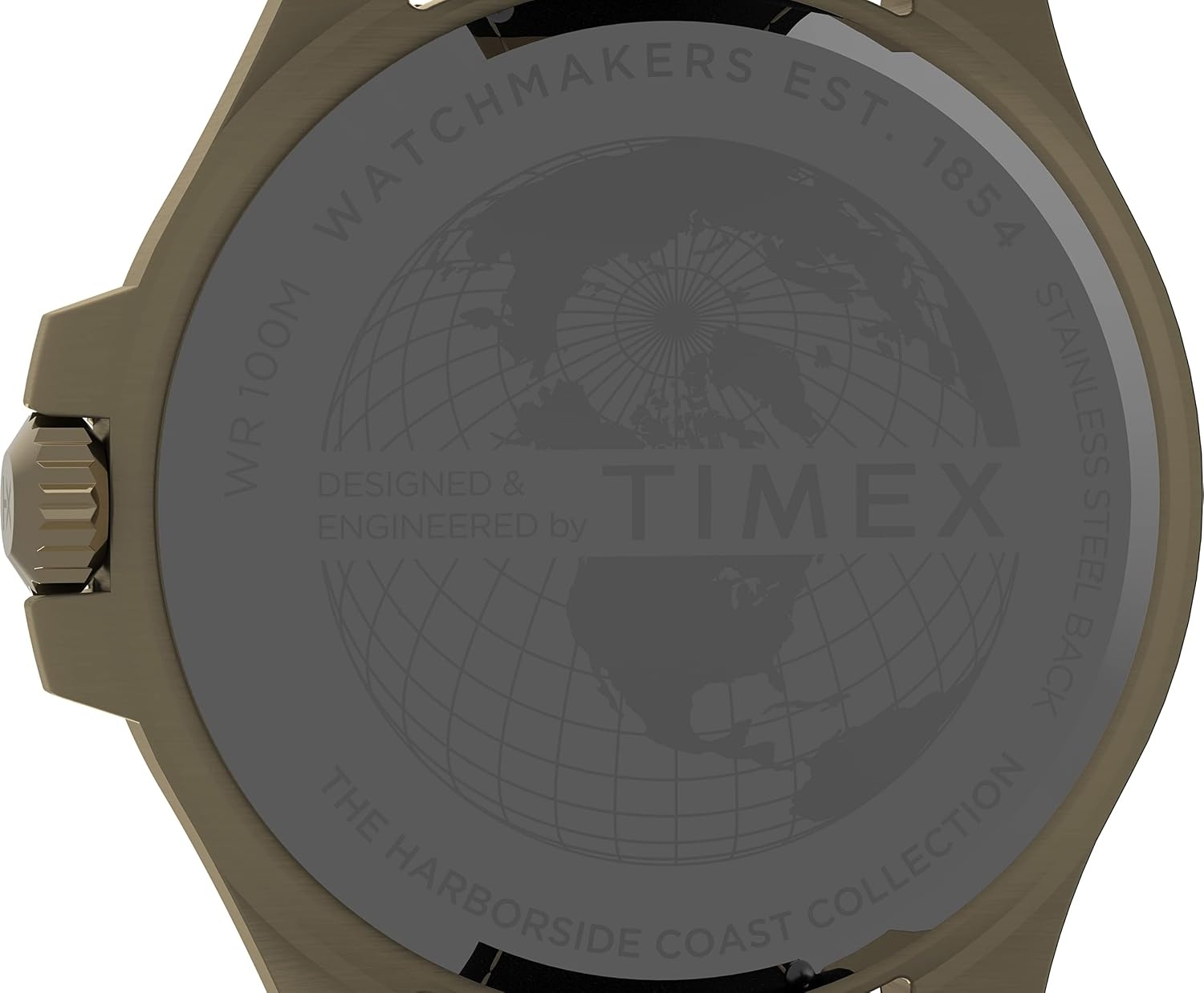 image:imageTimex Mens Harborside Coast 43mm Watch with SilverTone Case amp Stainless Steel BraceletBlackBlackGoldTone