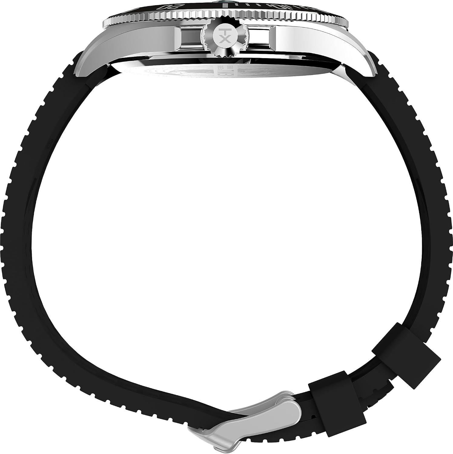 image:imageTimex Mens Harborside Coast 43mm Watch with SilverTone Case amp Stainless Steel BraceletBlackGreenSilverTone