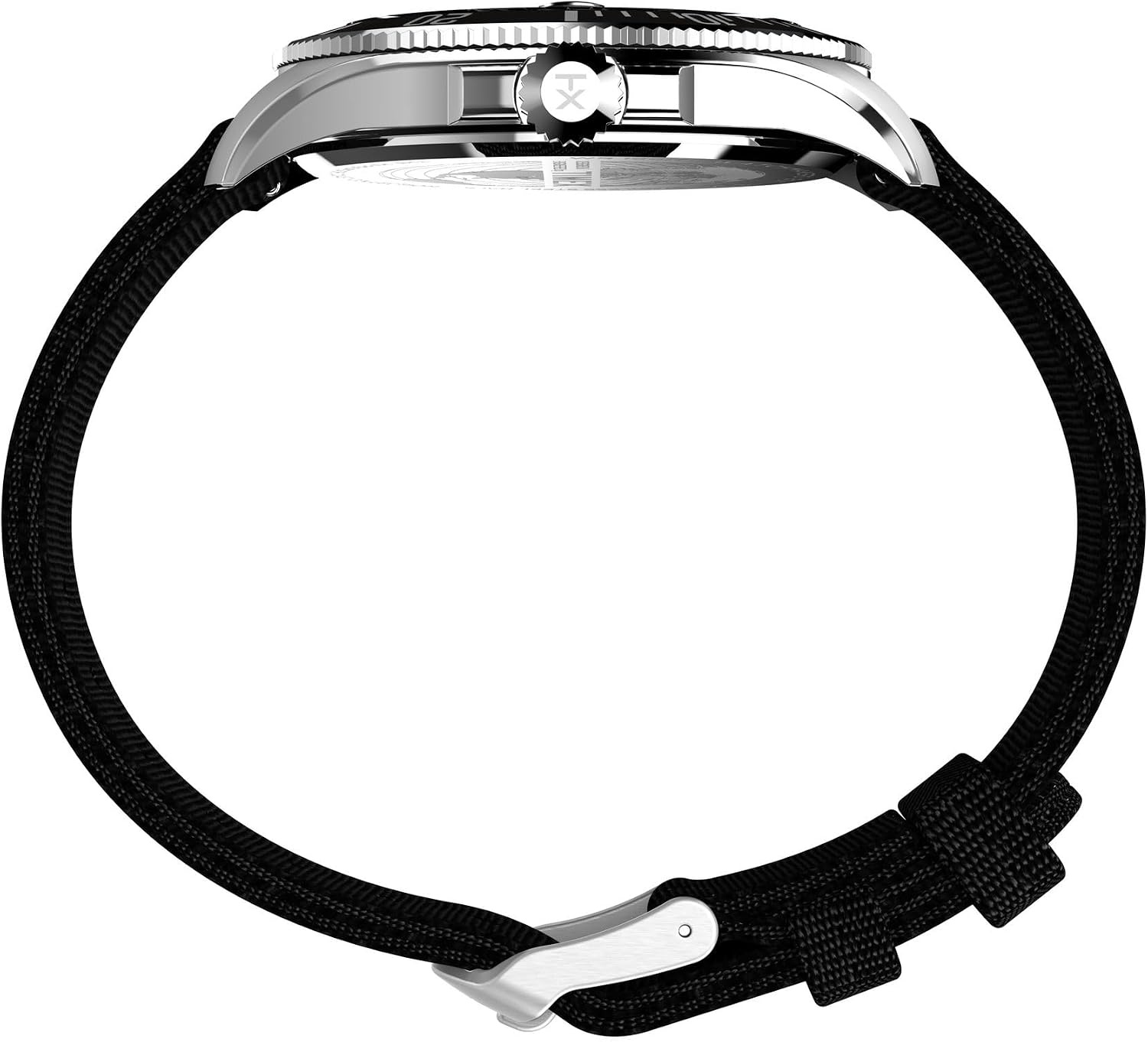 image:imageTimex Mens Harborside Coast 43mm Watch with SilverTone Case amp Stainless Steel BraceletBlackIP SteelBlack