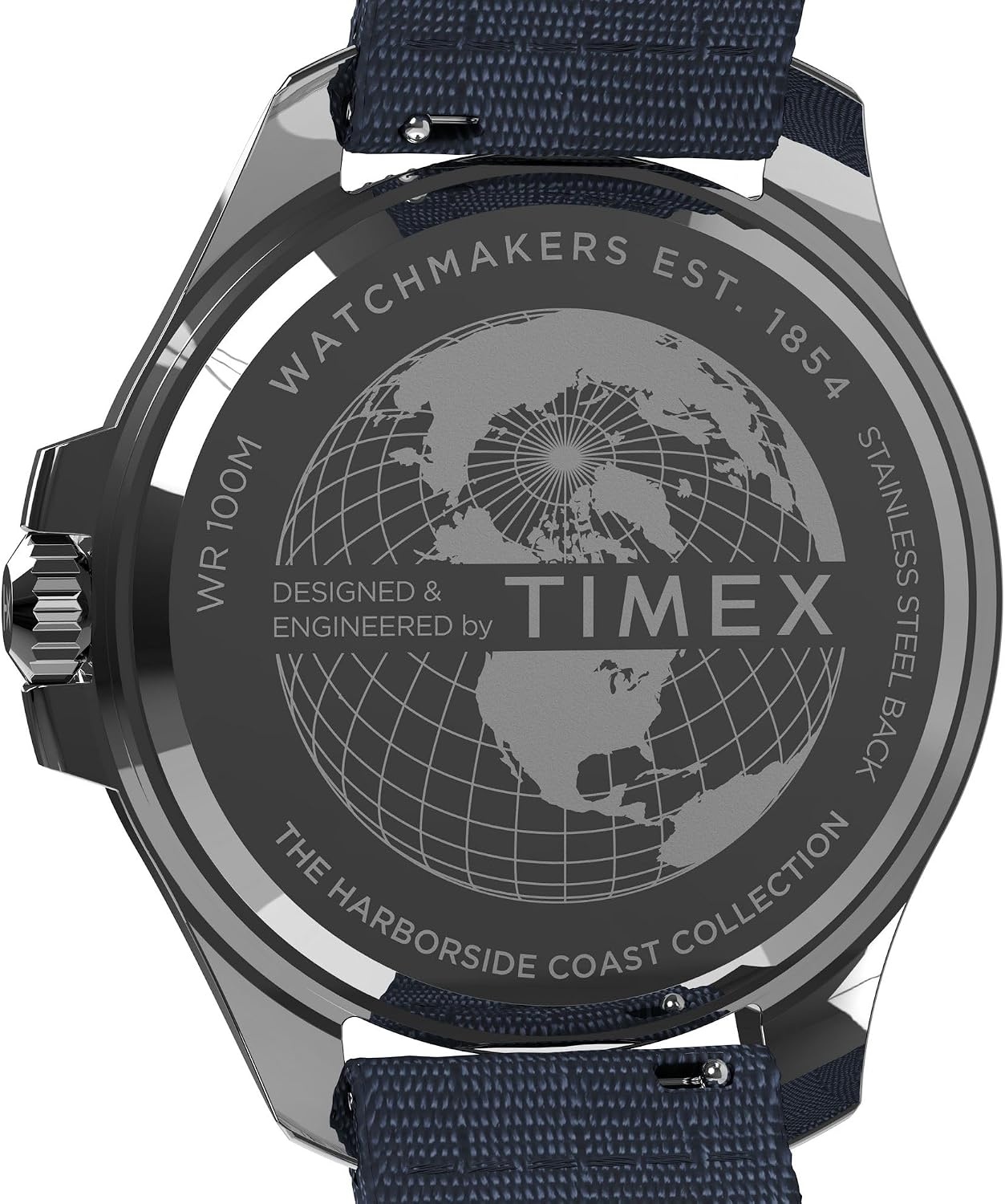 image:imageTimex Mens Harborside Coast 43mm Watch with SilverTone Case amp Stainless Steel BraceletBlueIP SteelBlue