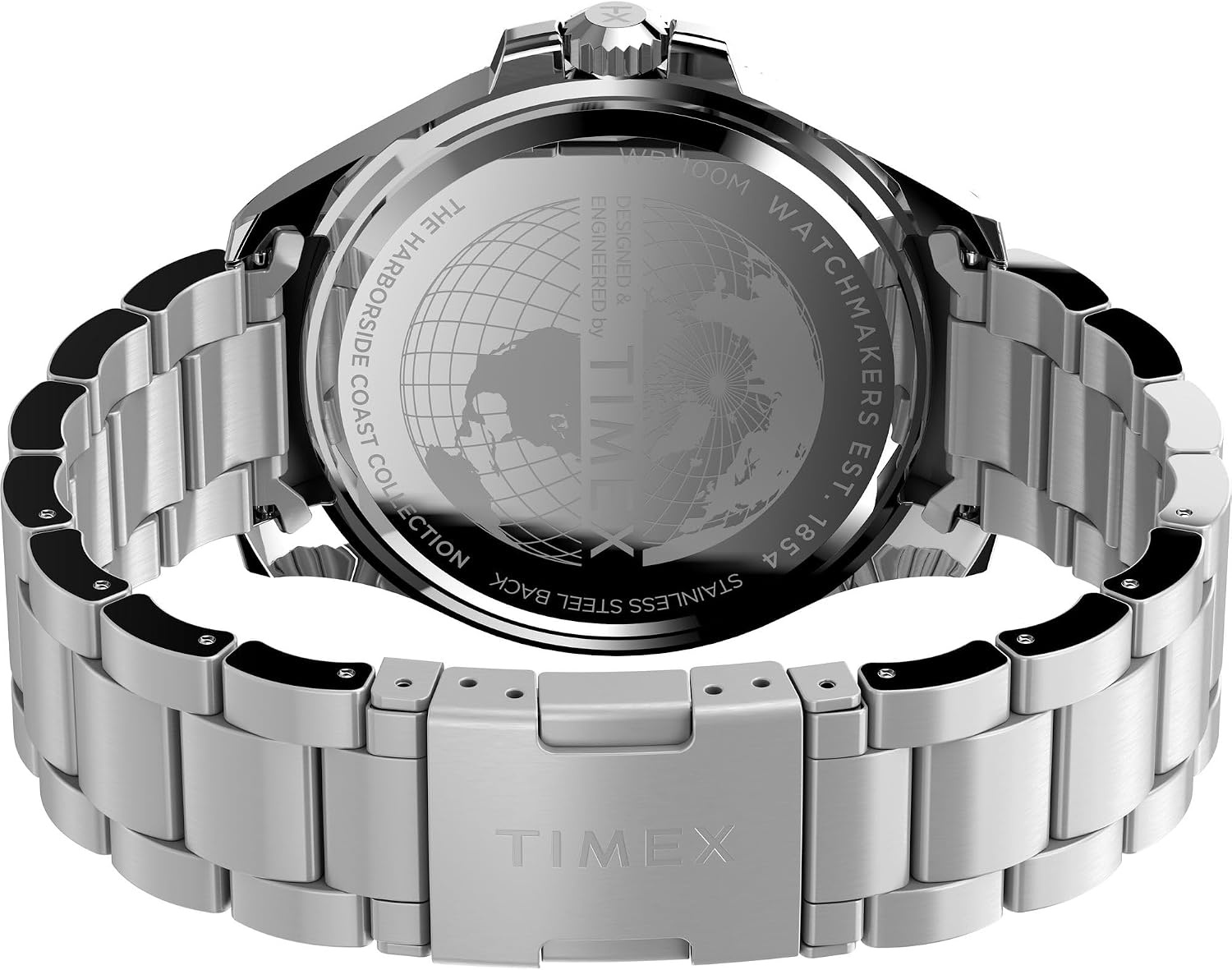image:imageTimex Mens Harborside Coast 43mm Watch with SilverTone Case amp Stainless Steel BraceletStainless Steel