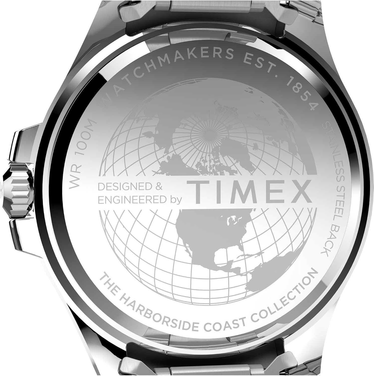 image:imageTimex Mens Harborside Coast 43mm Watch with SilverTone Case amp Stainless Steel BraceletStainless Steel
