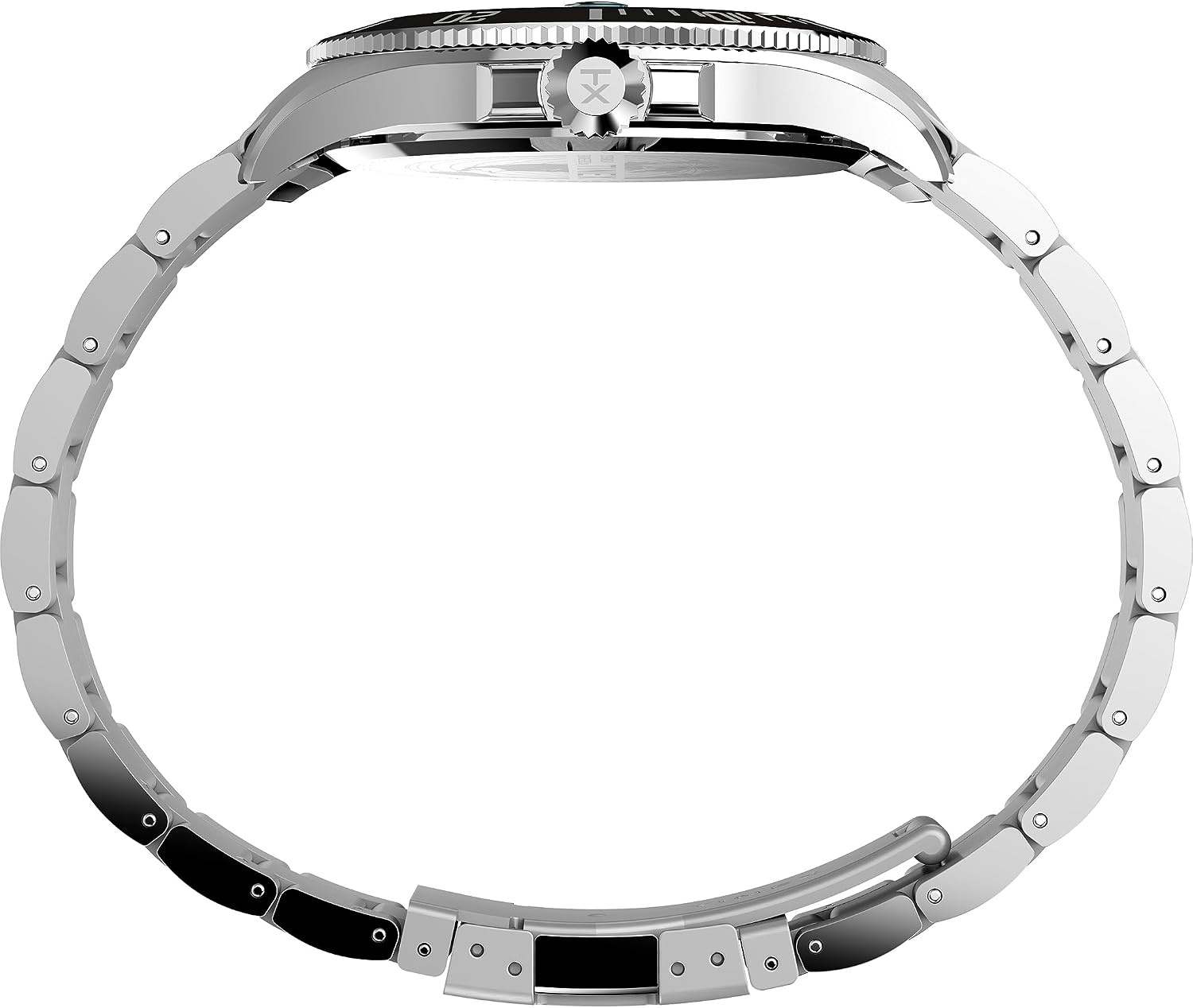 image:imageTimex Mens Harborside Coast 43mm Watch with SilverTone Case amp Stainless Steel BraceletStainless SteelTealSilverTone