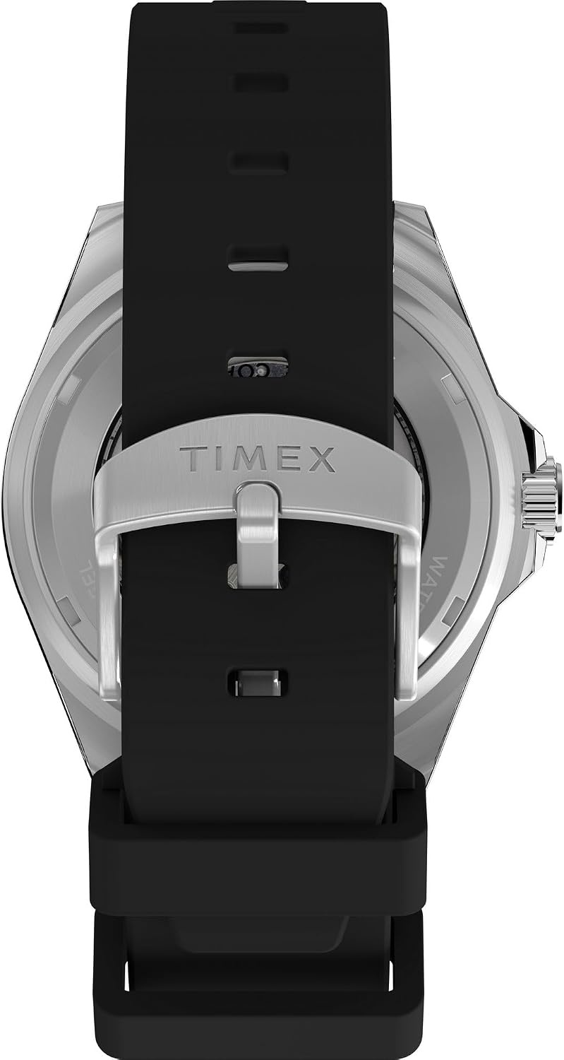 image:imageTimex Mens Harborside Coast Automatic 40mm WatchBlackSilverToneBlue