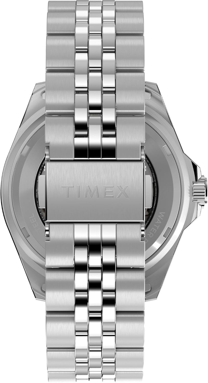 image:imageTimex Mens Harborside Coast Automatic 40mm WatchSilverToneSilverToneBlue