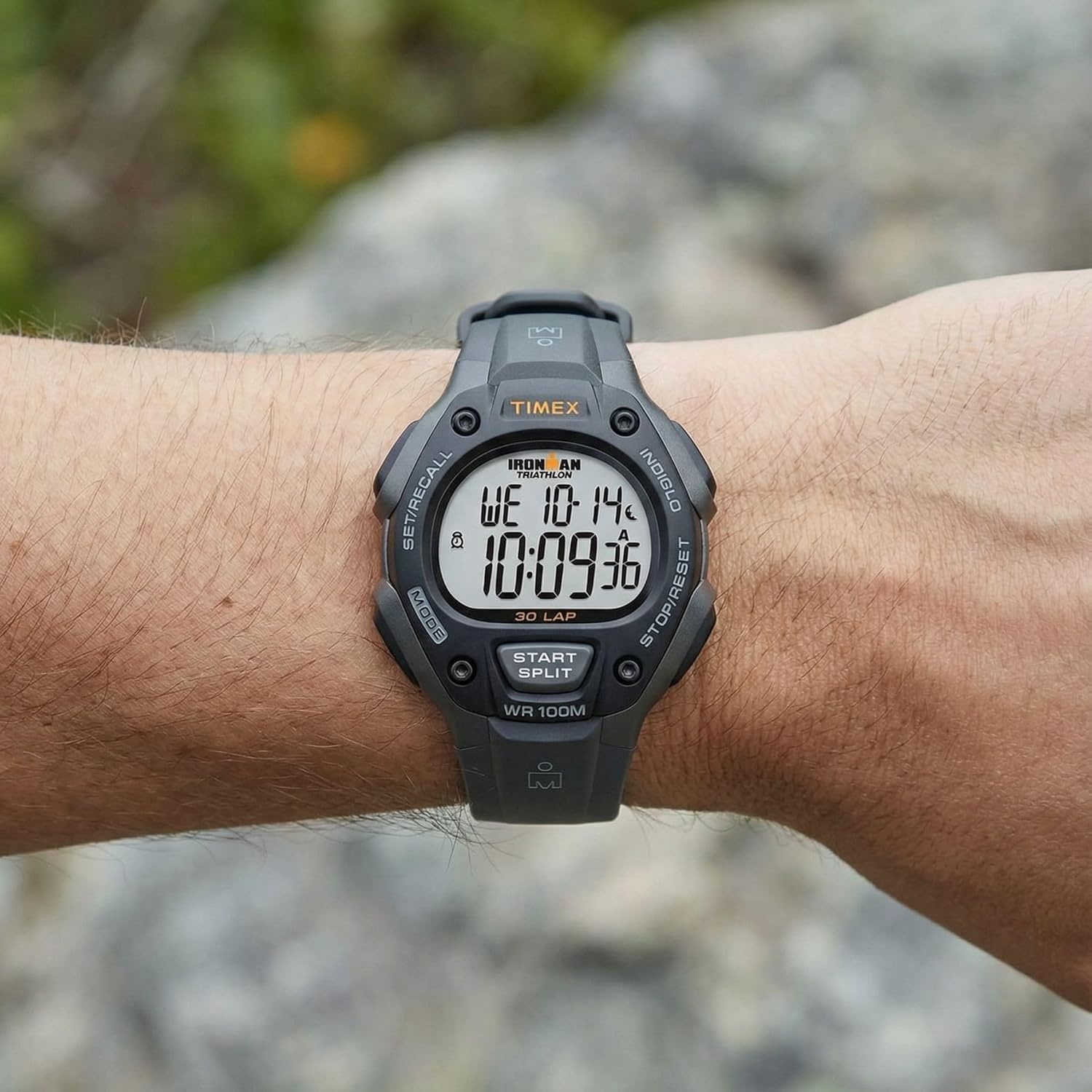 image:imageTimex Mens Ironman Triathlon Classic 30 38mm WatchBlackDigital GrayGray