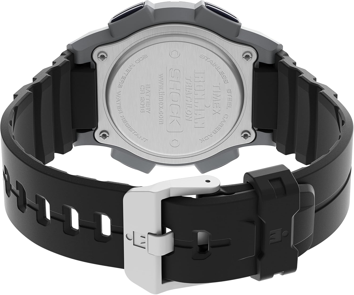 image:imageTimex Mens Ironman Triathlon Endure 30 Shock 42mm WatchBlackSilverTone