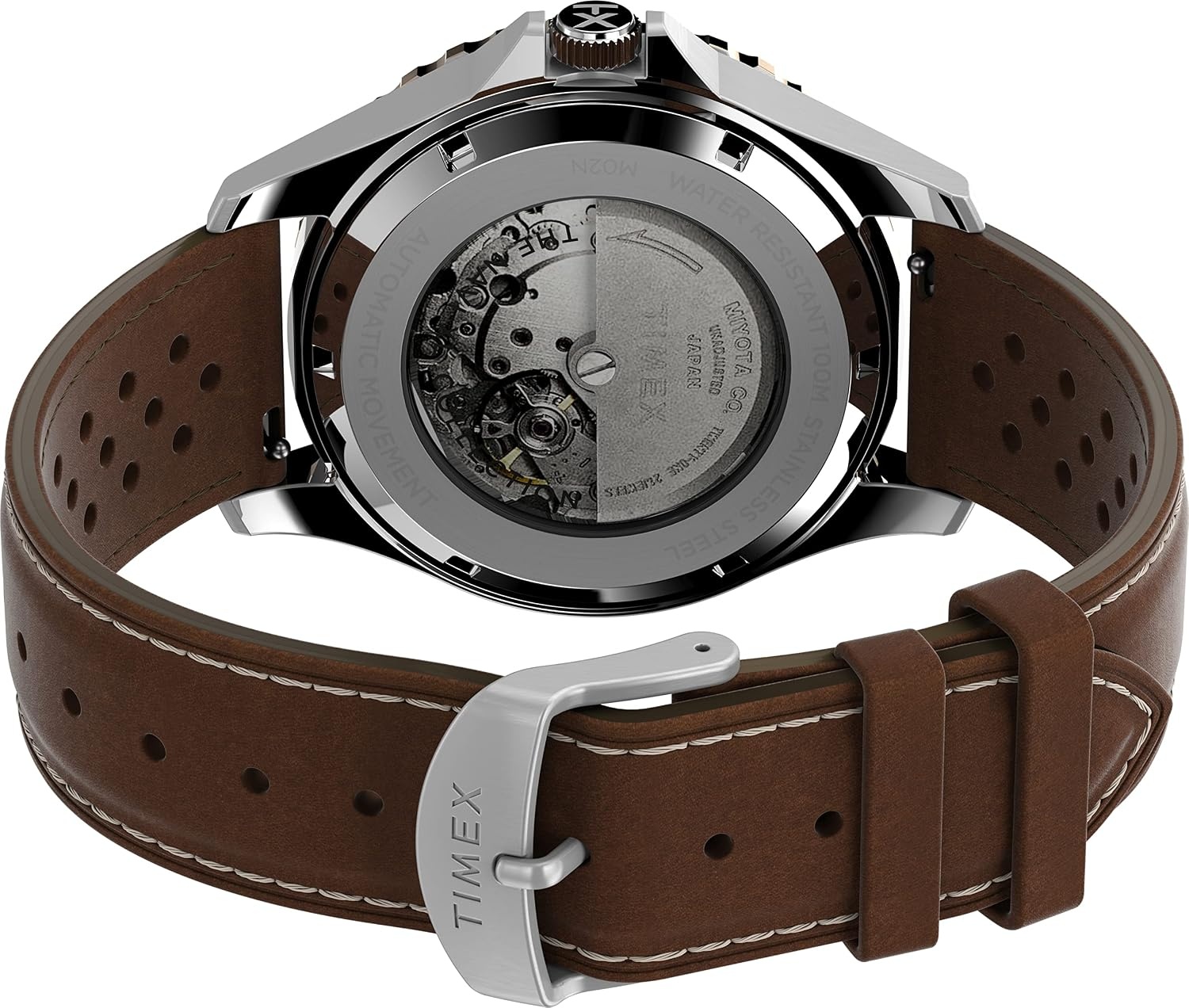 image:imageTimex Mens Navi XL 41mm WatchBrownTanStainless Steel