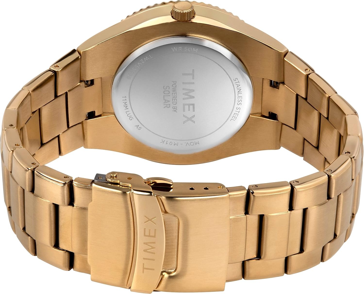 image:imageTimex Mens Solar Premium Dress 43mm Watchgoldblue