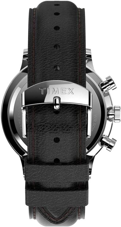 image:imageTimex Mens Waterbury Classic 40mm WatchBlackBlackStainless SteelChrono