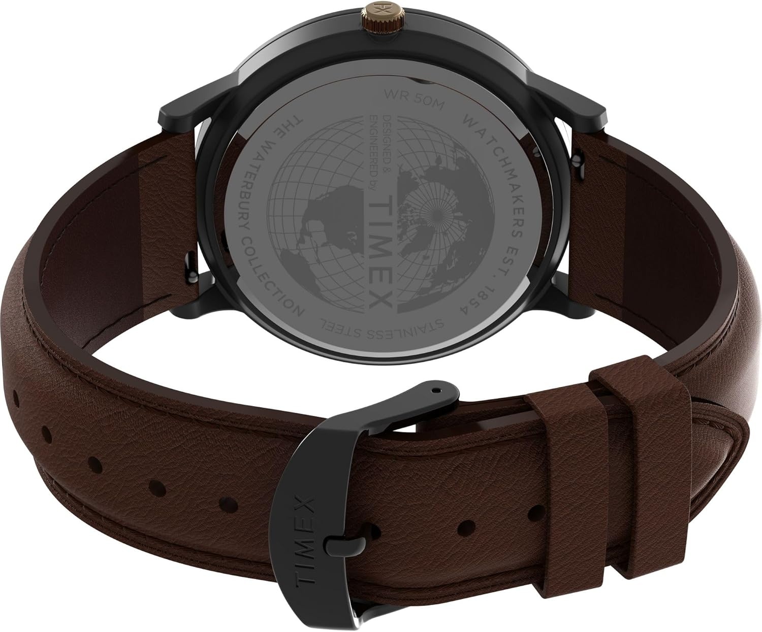 image:imageTimex Mens Waterbury Classic 40mm WatchBrownBlueGunmetal
