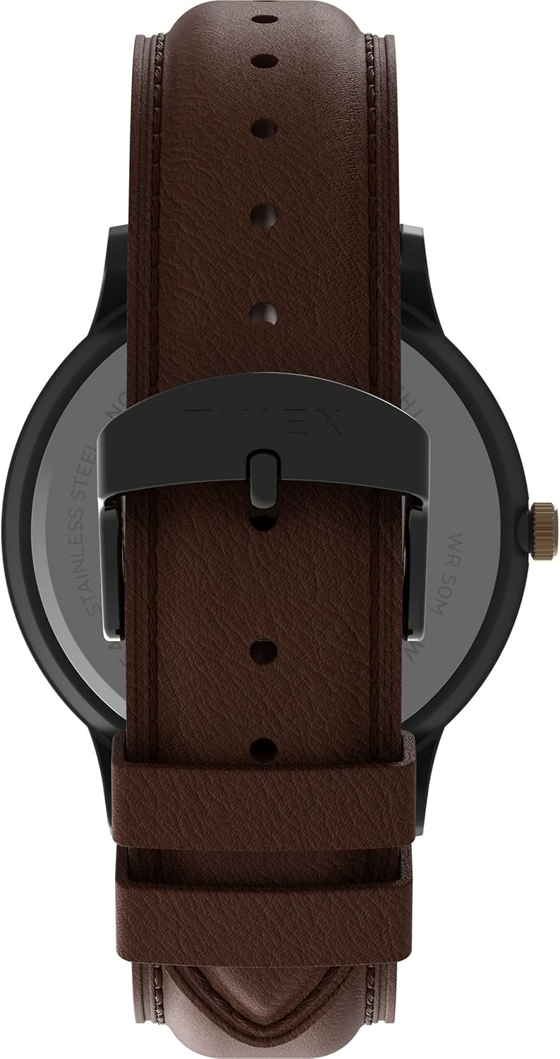 image:imageTimex Mens Waterbury Classic 40mm WatchBrownBlueGunmetal