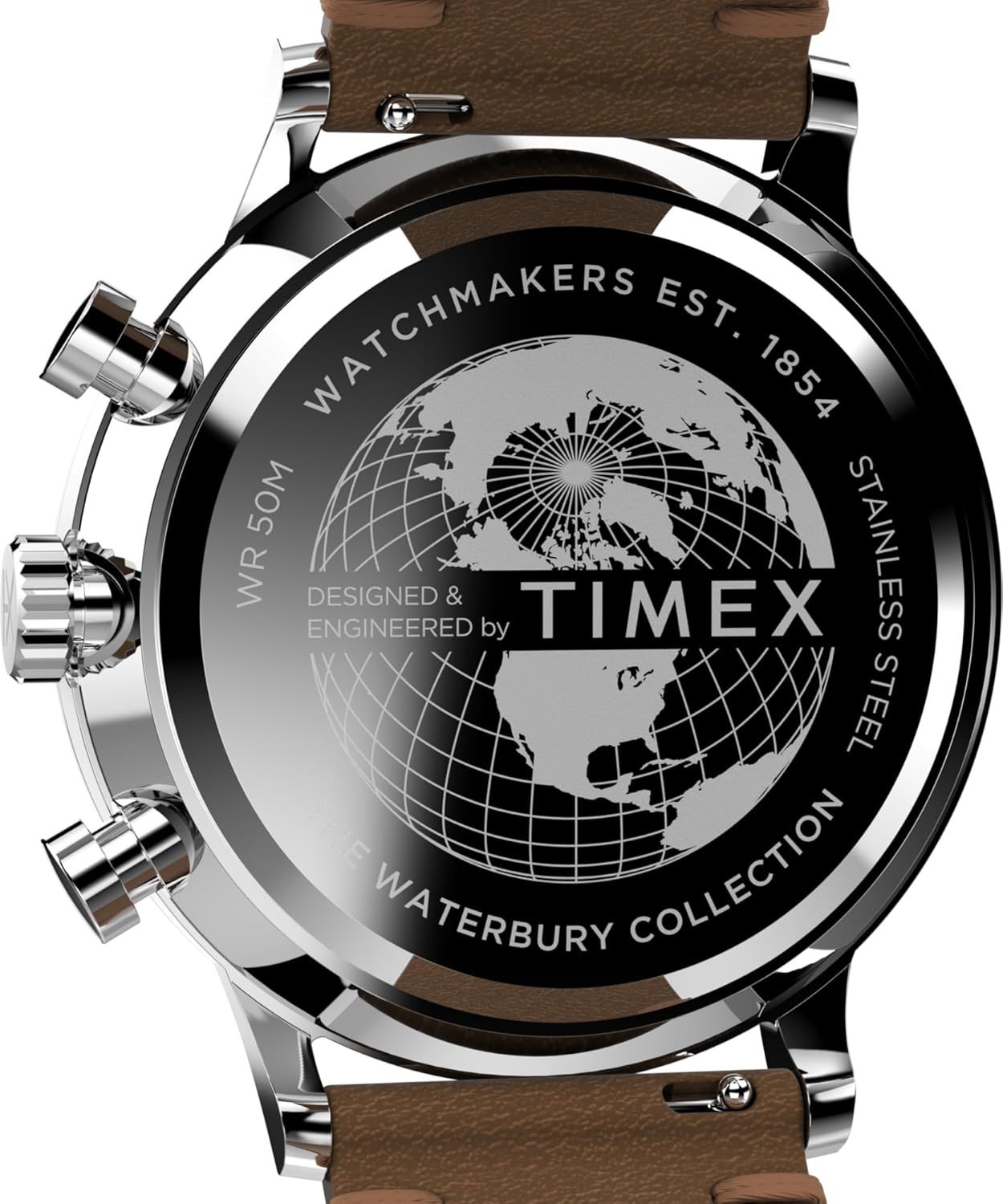 image:imageTimex Mens Waterbury Classic 40mm WatchBrownCreamStainless SteelChrono
