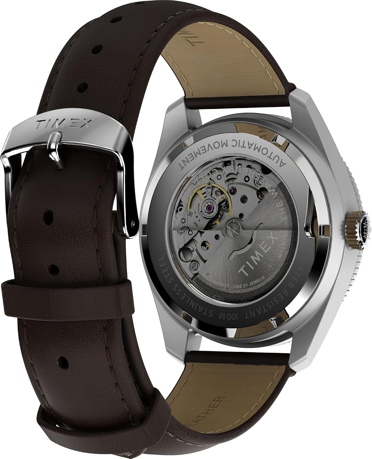 image:imageTimex Mens Waterbury Diver 40mm WatchBrownStainless SteelGreen