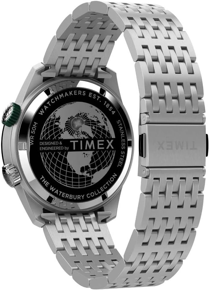 image:imageTimex Mens Waterbury Diver 40mm WatchStainless SteelBlackStainless Steel