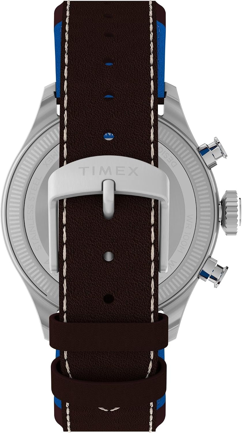 image:imageTimex Mens Waterbury Traditional 41mm WatchBrownStainless SteelSilverTone