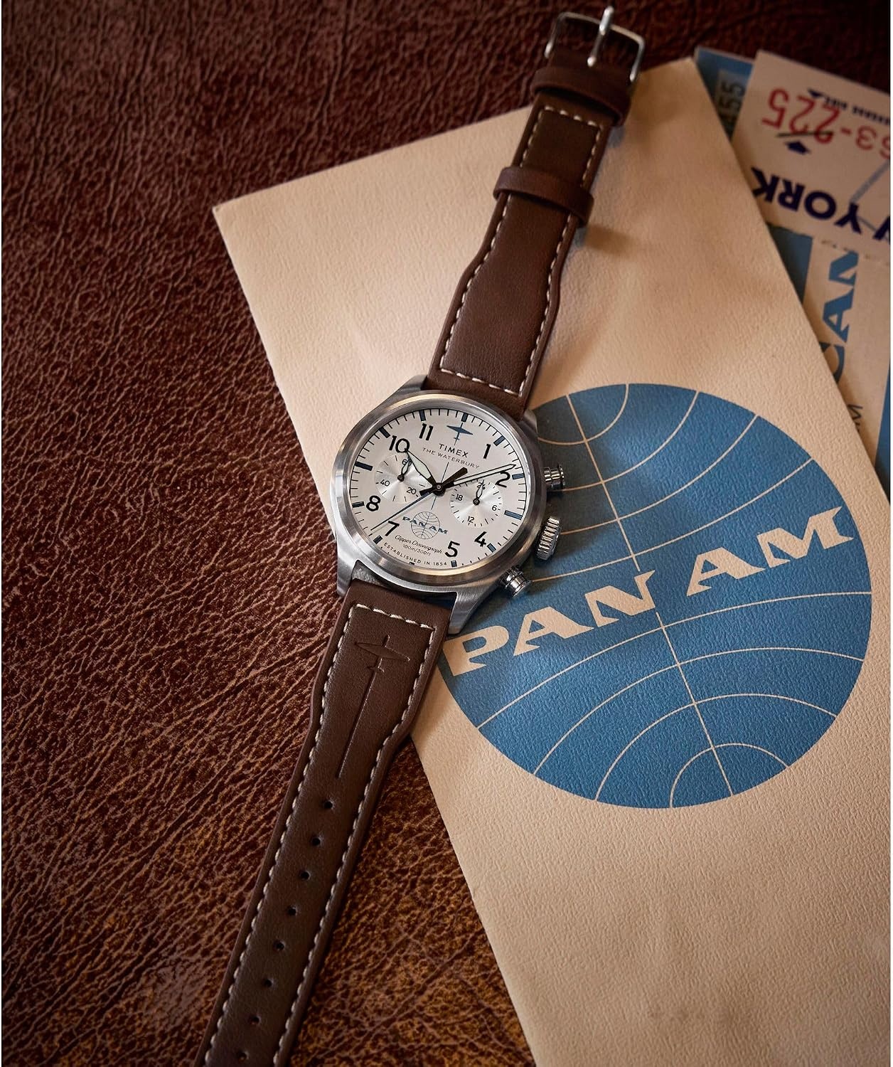 image:imageTimex Mens Waterbury Traditional 41mm WatchBrownStainless SteelSilverTone