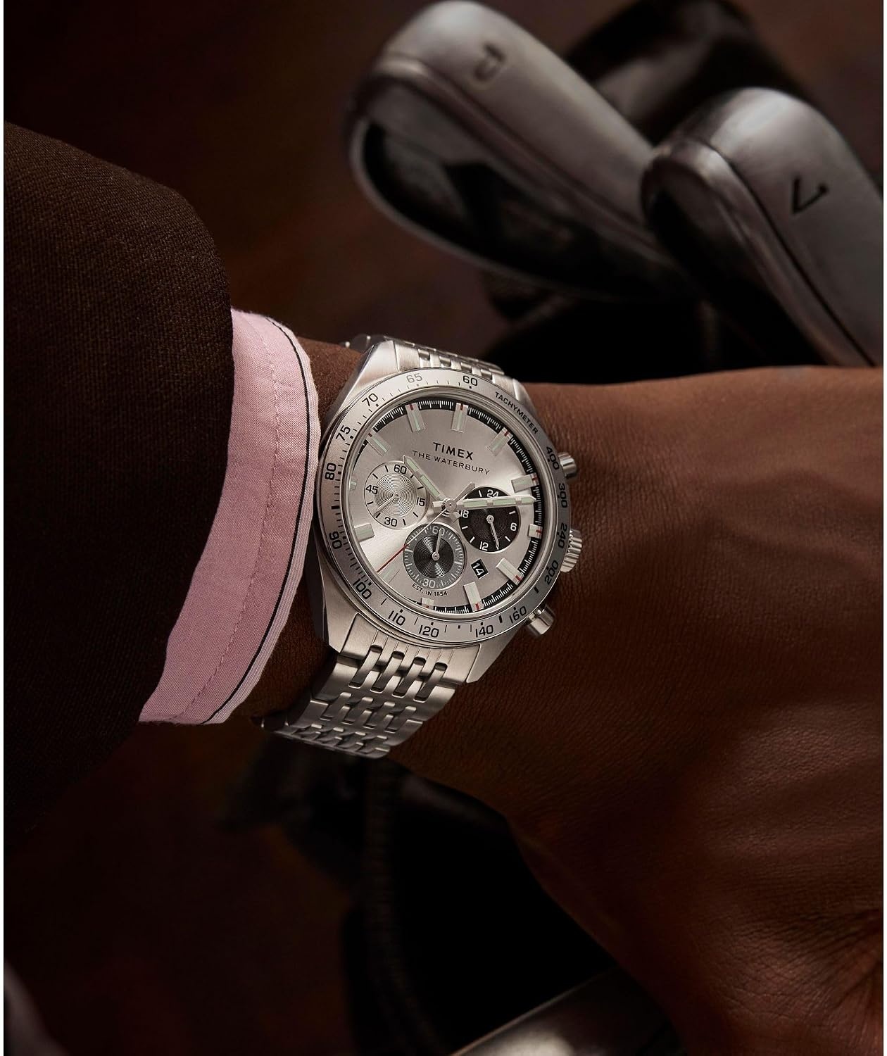 image:imageTimex Mens Waterbury Traditional 41mm WatchStainless SteelStainless SteelSilverTone