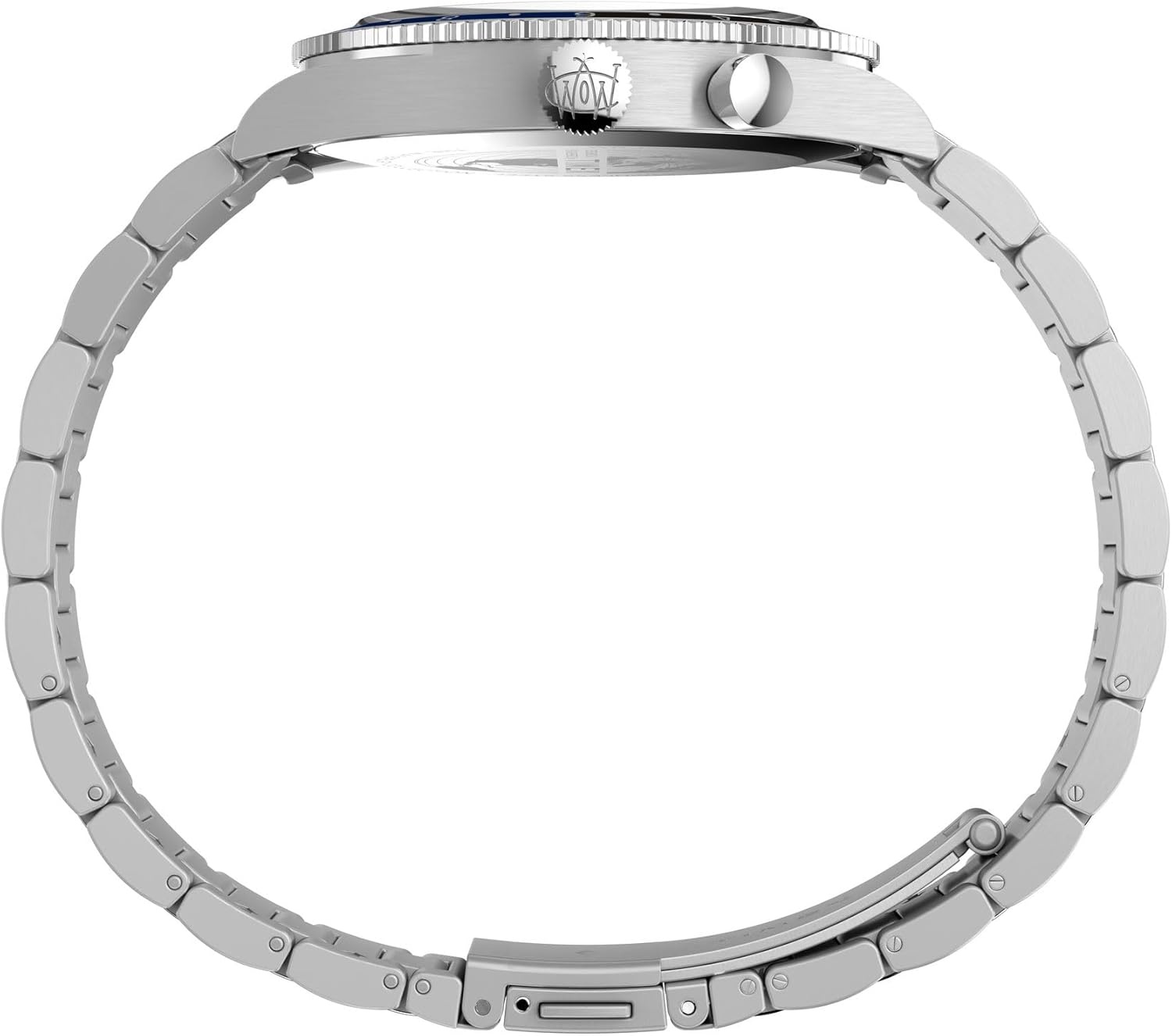 image:imageTimex Mens Waterbury Traditional GMT 39mm Watch Stainless Steel Bracelet Black Dial Stainless Steel Case