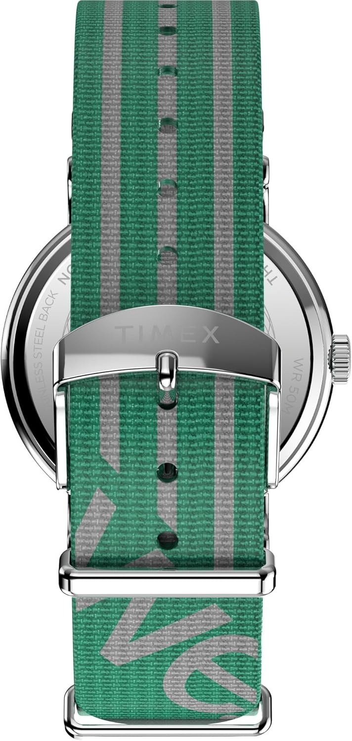 image:imageTimex Mens Weekender 40mm WatchGreenSilverToneWhite