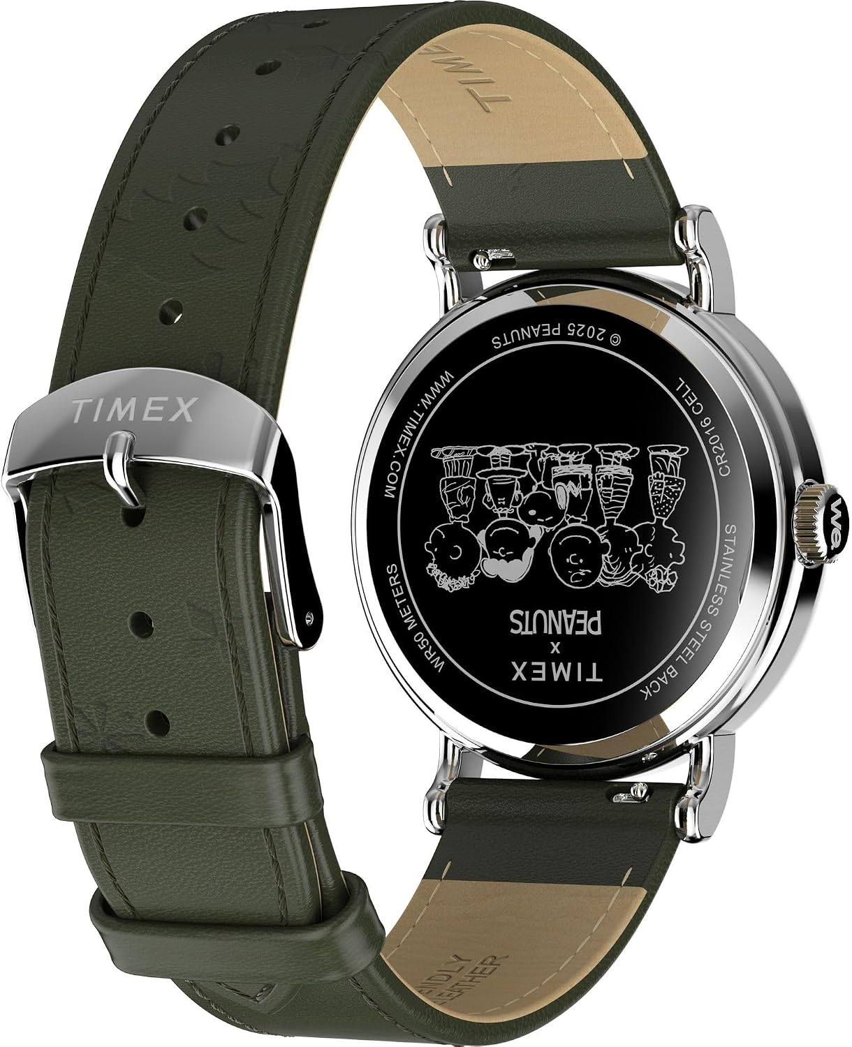 image:imageTimex Mens Weekender 40mm WatchGreenSilverToneWhiteSnoopy