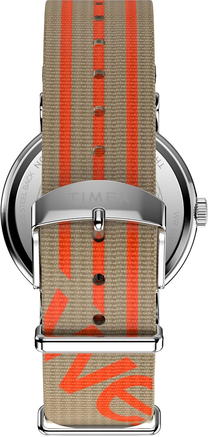 image:imageTimex Mens Weekender 40mm WatchTanSilverToneWhite