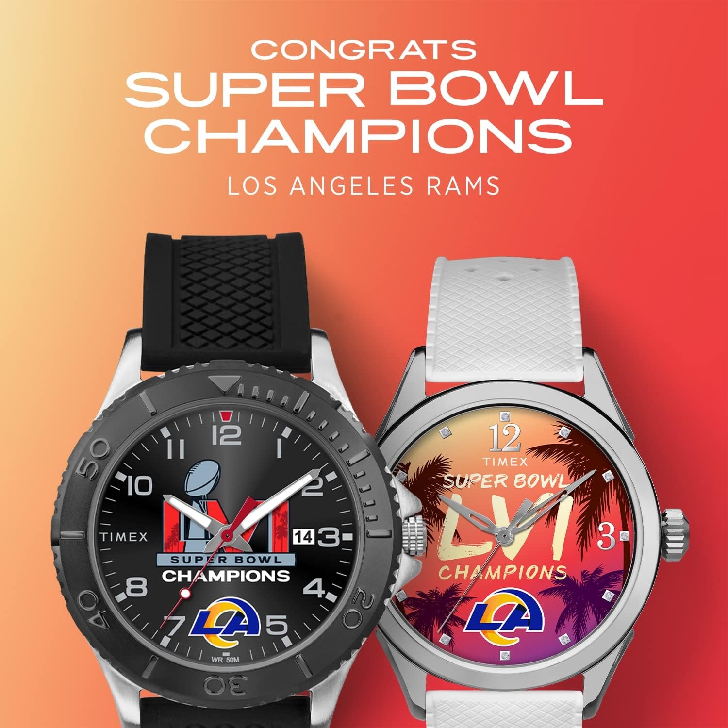 image:imageTimex NFL 2022 Super Bowl LVI Champions Los Angeles Rams WatchesWomens White Athena 40mm