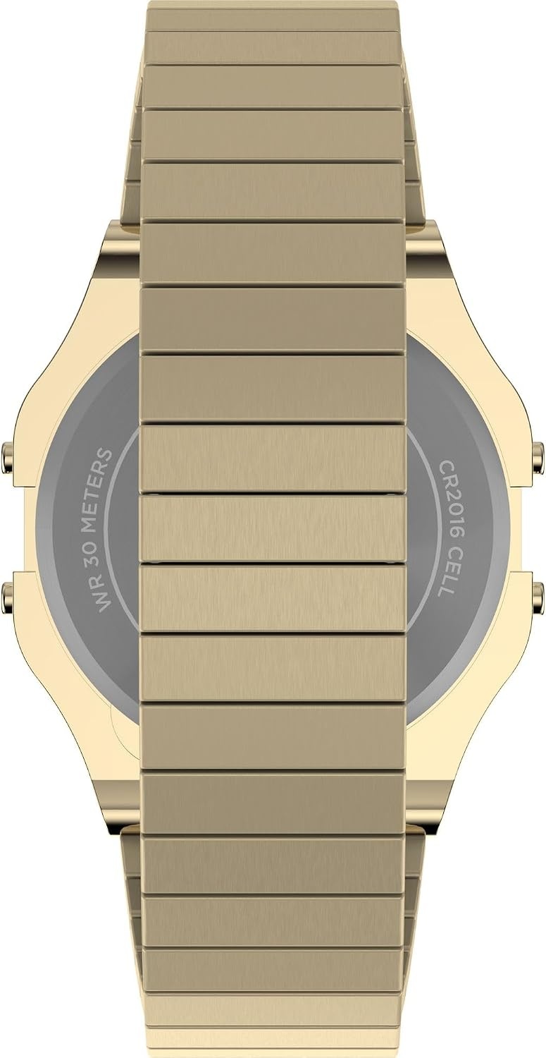 image:imageTimex T80 34mm Watch with Stainless Steel BraceletGoldToneGoldToneDigital
