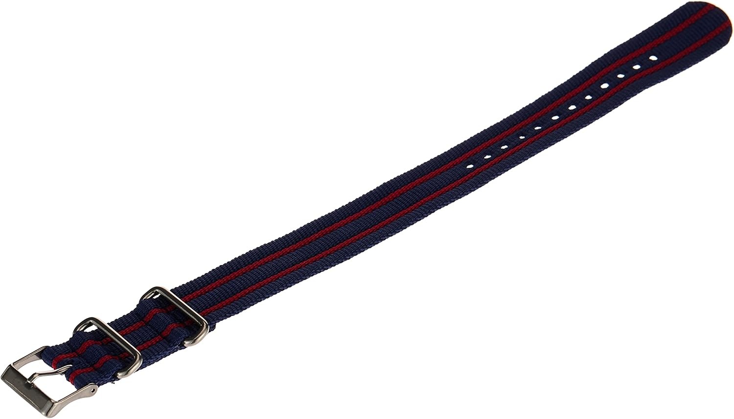 image:imageTimex TW7C03300 Weekender 20mm BlueRed Stripe Fabric SlipThru Strap