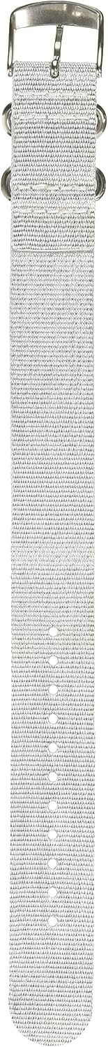 image:imageTimex TW7C27400 Weekender 20mm BlushGraphite Stripe Metallic Fabric StrapSilver Metallic