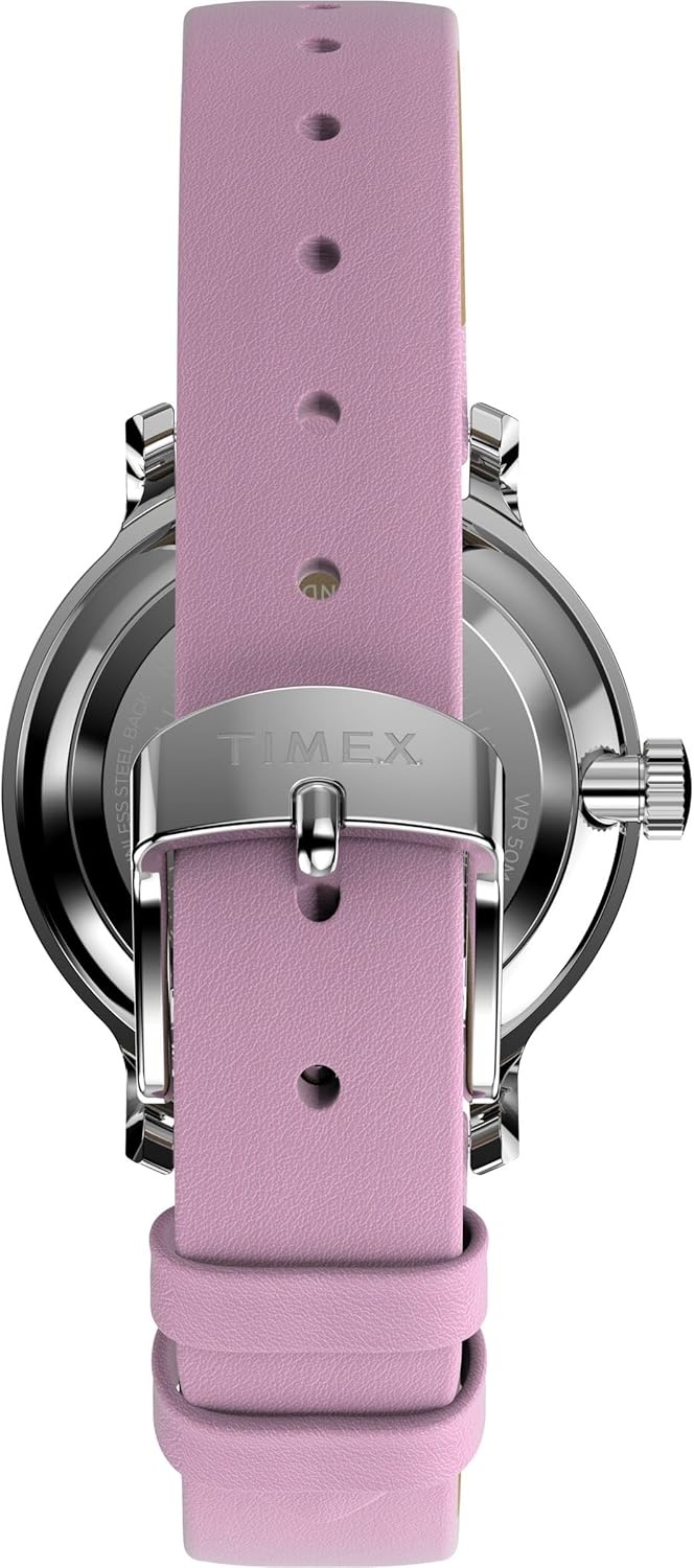 image:imageTimex Transcend 34mm Womens Analog Watch Stylish Modern DesignPurpleSilverToneSilverTone