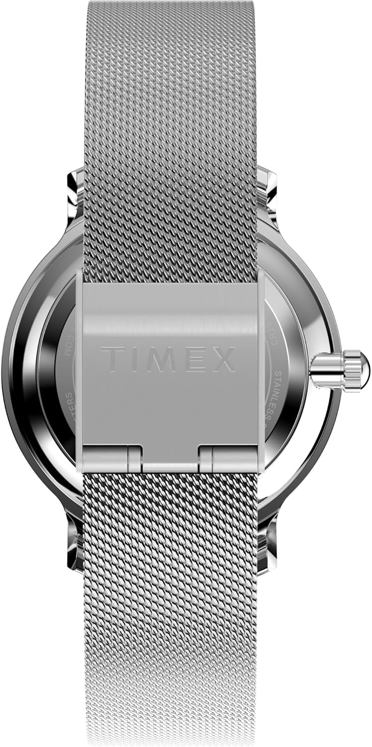 image:imageTimex Transcend 34mm Womens Analog Watch Stylish Modern DesignStainless SteelSilverToneStainless Steel