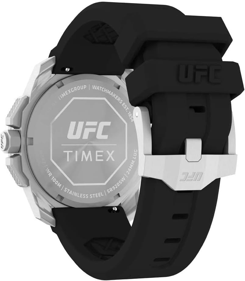 image:imageTimex UFC Mens Icon 45mm WatchRedBlackSilverTone