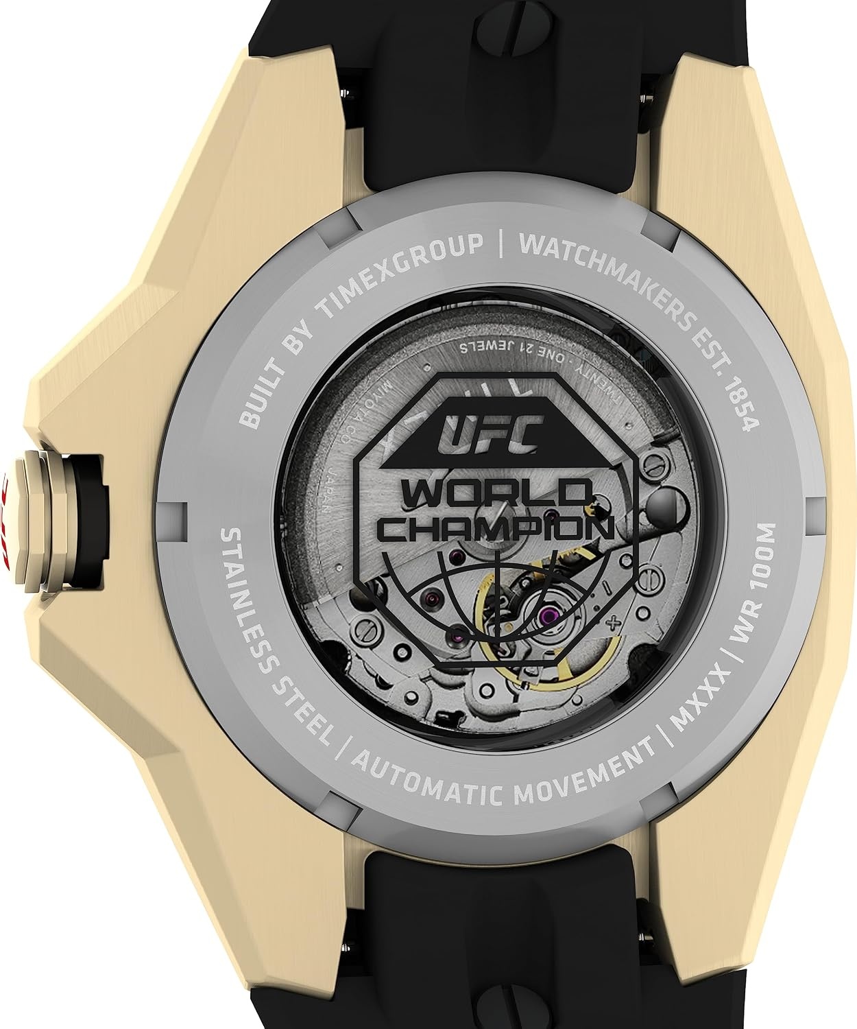 image:imageTimex UFC Mens Pro 44mm WatchBlackGoldToneGoldTone