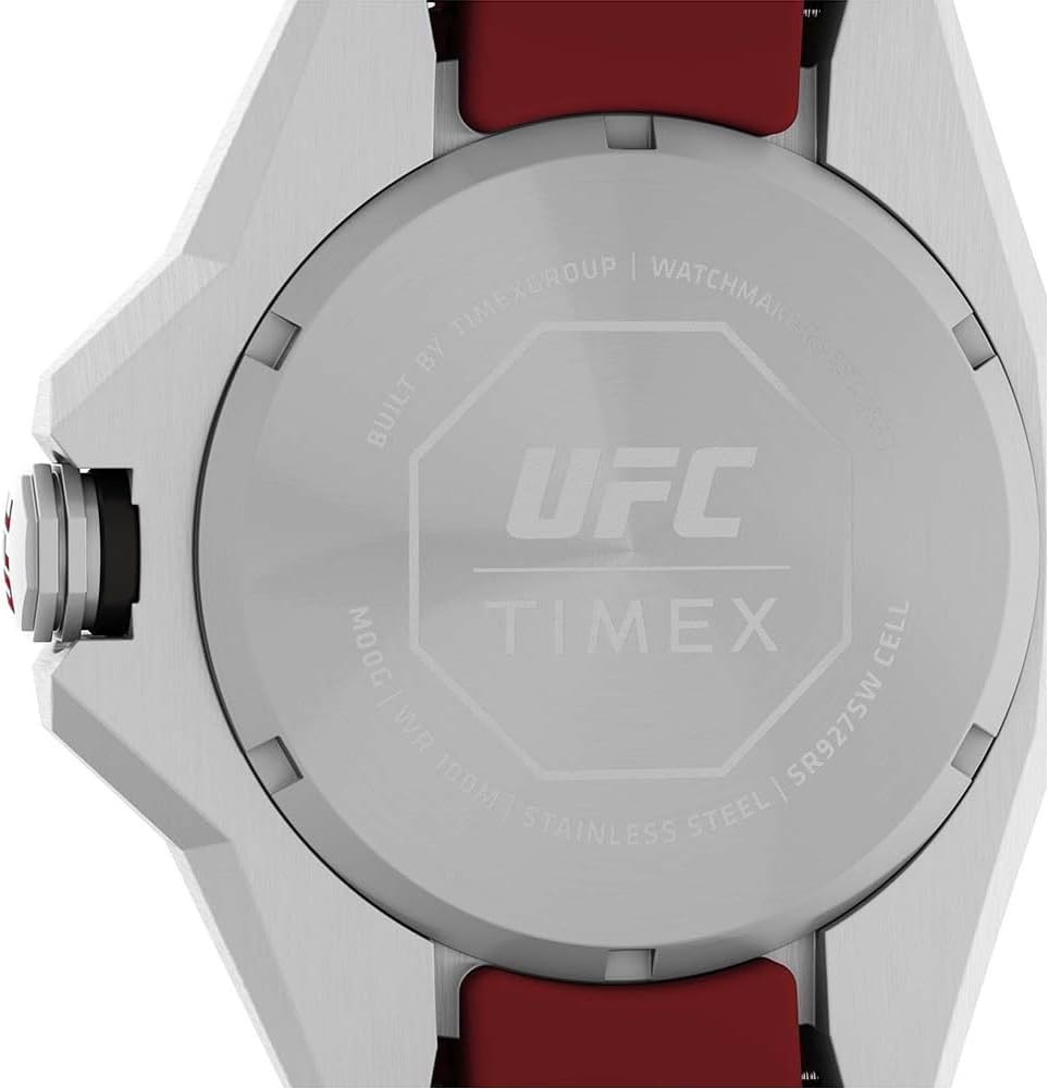 image:imageTimex UFC Mens Pro 44mm WatchRedBlackSilverTone