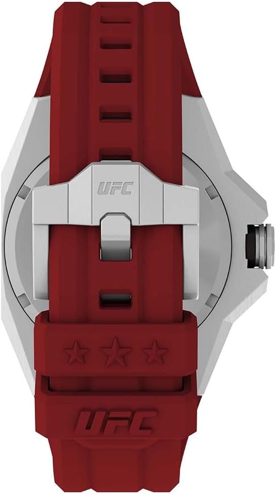 image:imageTimex UFC Mens Pro 44mm WatchRedBlackSilverTone