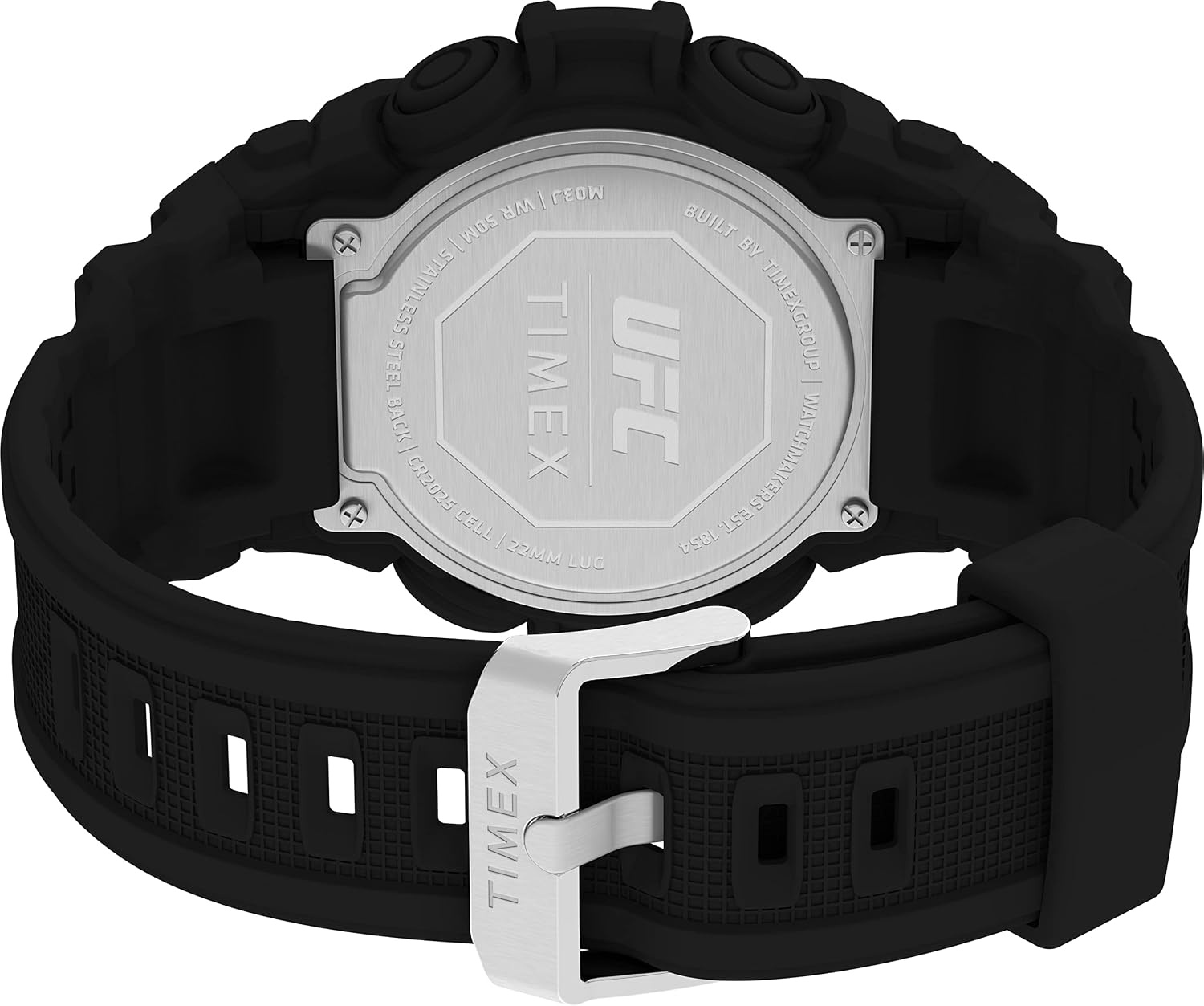 image:imageTimex UFC Mens Rematch 50mm WatchBlackSilverTone