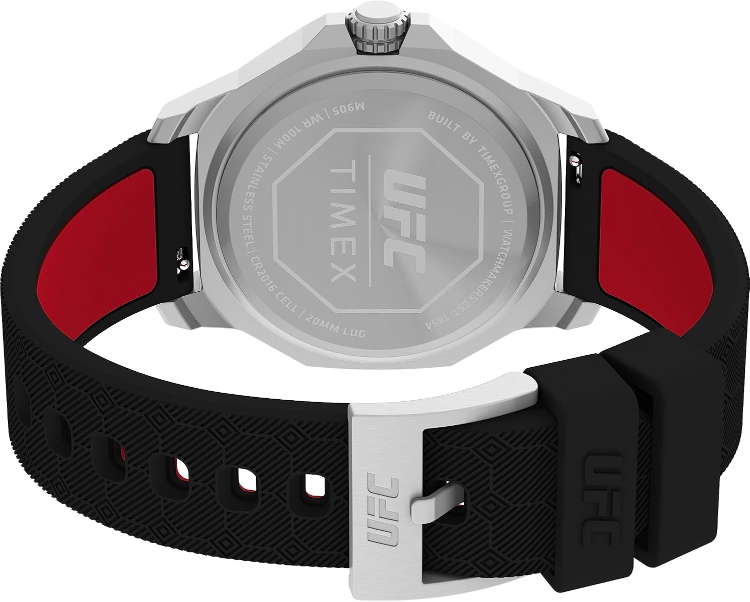 image:imageTimex UFC Mens Reveal 41mm WatchBlackBlackSilverTone